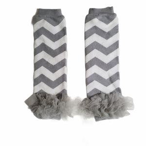 Toddler Legwarmers Gray and White